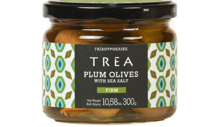 TREA PLUM OLIVES WITH SEA SALT 300G